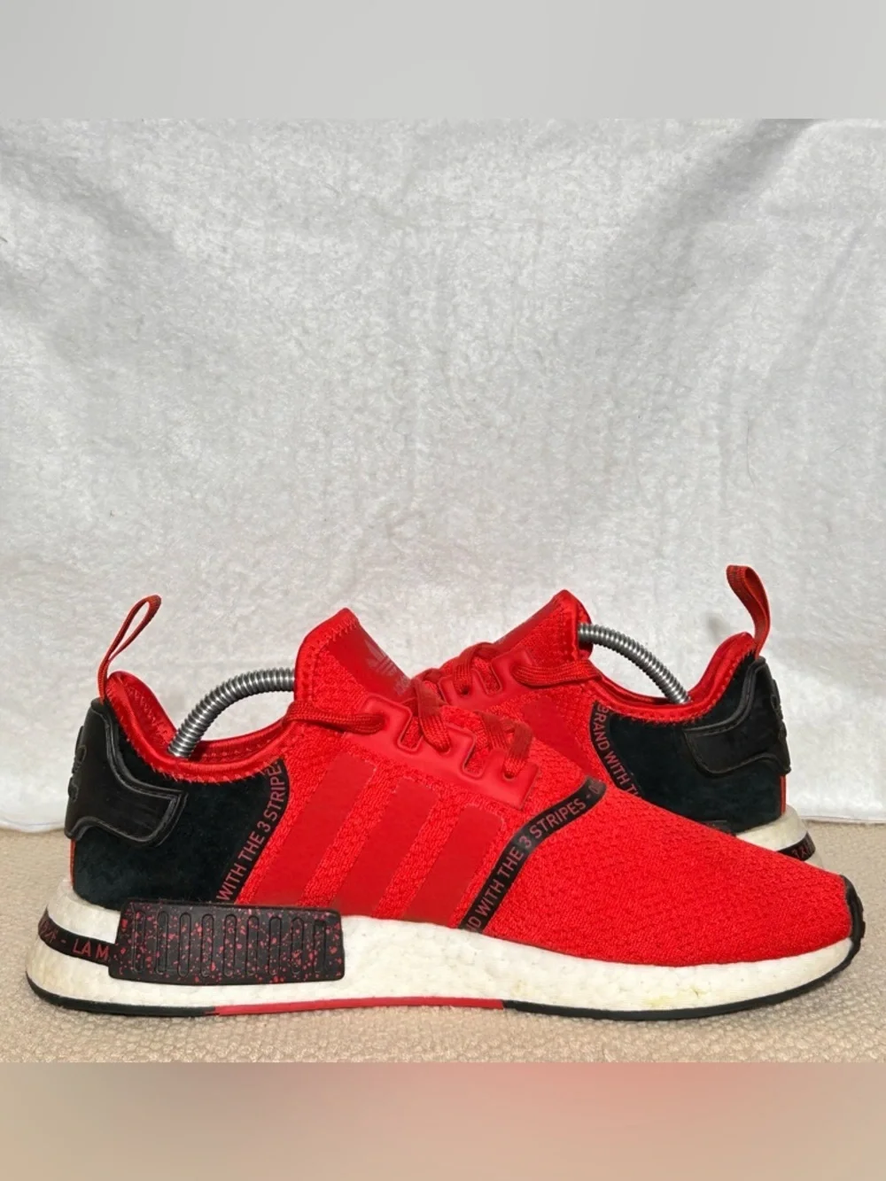 Adidas NMD R! Mens Scarlett/Core Black Running Athletic Sneakers Shoes SZ 10.5